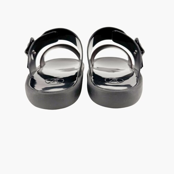 Louis Vuitton Sunbath Flat Mules EU 40 US 10 LV Monogram Black Slide Sandal - Picture 7 of 13